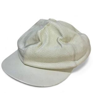 vintage white Newport news newsboy cabbie hat